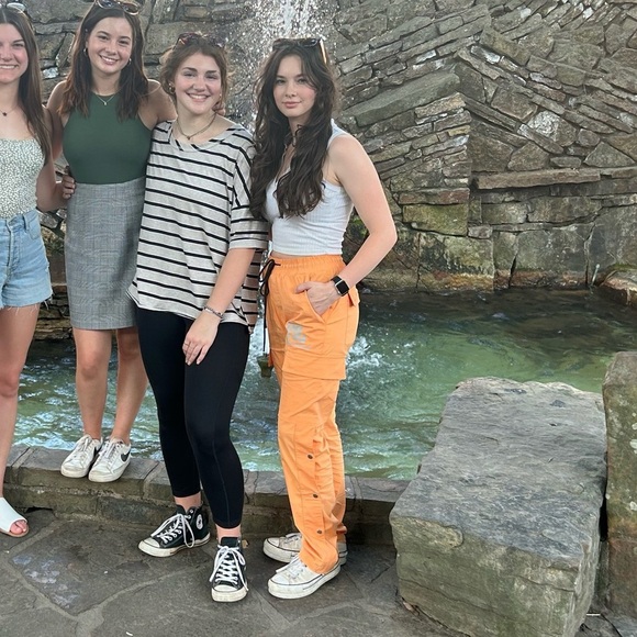 Orange Cargo Pants - Picture 6 of 7